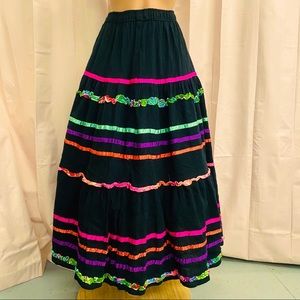 Vintage Rainbow Patio Skirt XL